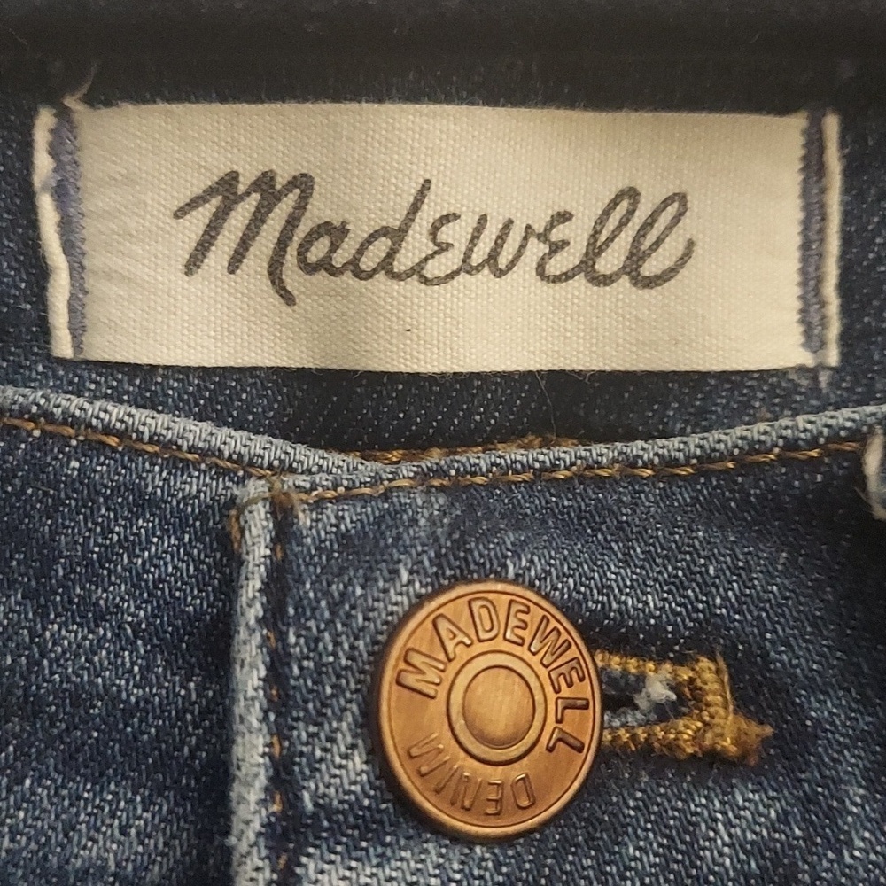 MADEWELL 10in High-Rise Medium Wash Skinny Jeans 24 - Picture 5 of 15
